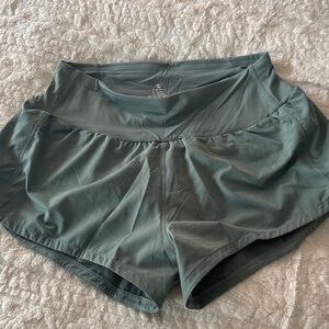 Women's Green Athletic Shorts